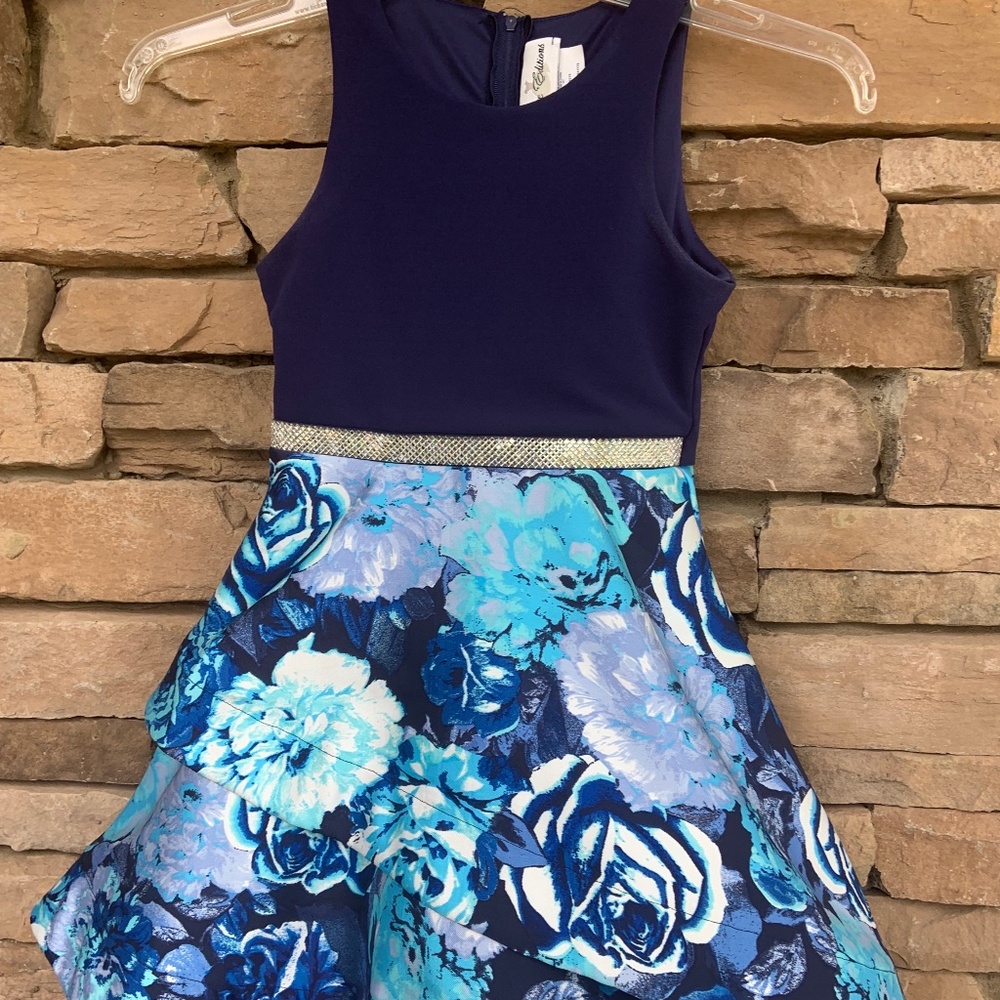 girls size 8 rare editions floral teacup dress